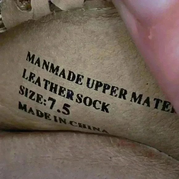 Restricted womens booties size 7.5 cream lace up laser cut Block heels - Picture 9 of 12